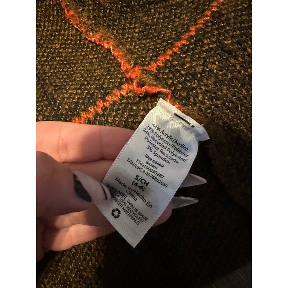 Time and Tru Women's Open Front Long Sleeve Cardigan Brown Plaid XS‎ 0-2 - Picture 8 of 8